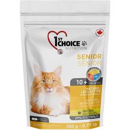 Сухий корм для літніх або малоактивних котів 1st Choice Senior Mature Less Aktiv, з куркою та рисом, 350 г