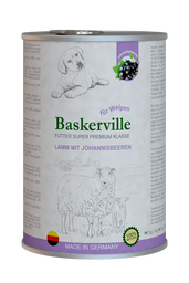 Вологий корм для цуценят Baskerville Super Premium Lamm Mit Johannisbeeren Ягня і смородина, 400 г