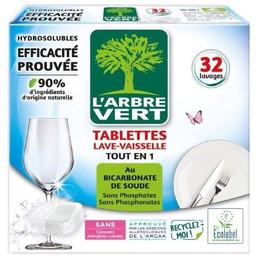 Таблетки для миття посуду L'Arbre Vert, 32 шт.