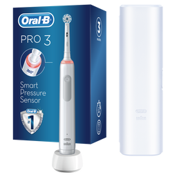 Электрическая зубная щётка Oral-B Pro 3 3500 Sensitive Clean + футляр, белая