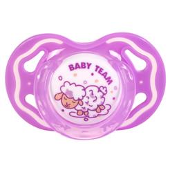 Пустышка силиконовая Baby Team, классическая, 6+ мес., фиолетовый (3014_фиолетовый)
