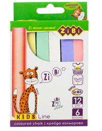 Крейда кольорова ZiBi Kids Line, 12 шт. (ZB.6703-99)