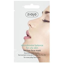 Заспокійлива маска Ziaja Мікробіомний баланс, для жирної шкіри, 7 мл (15673)
