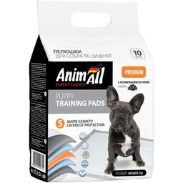 Пеленки для собак и щенков AnimAll Puppy Training Pads с активированным углем, 60х60 см, 10 шт.