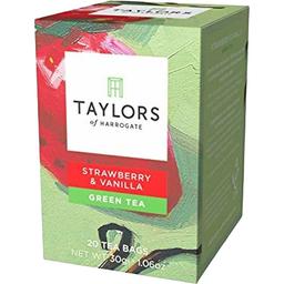 Чай зеленый Taylors of Harrogate Strawberry & Vanilla Green Tea с клубникой и ванилью 20х1.5 г