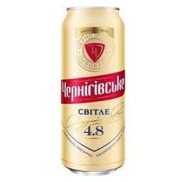 Пиво Чернiгiвське, светлое, 4,8%, ж/б, 0,5 л (911498)