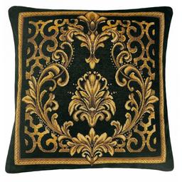 Наволочка Прованс Baroque-3, 45х45 см, чорний із золотим (25620)