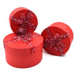 Набор подарочных коробок UFO Red, круглая, 80303-001, 3 шт. (80303-001 Набор 3 шт RED круг.)