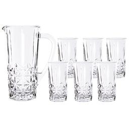 Набір для напоїв LeGlass: глечик, 1 л + склянки по 250 мл, 7 предметів (600-006)