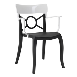 Кресло Papatya Opera-K, черный с белым (4823052300883)