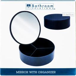 Зеркало Bathroom solutions с органайзером 2-в-1, 14x5 см синее (850648)