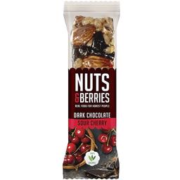 Батончик Nuts & Berries з вишнею та чорним шоколадом органічний 40 г