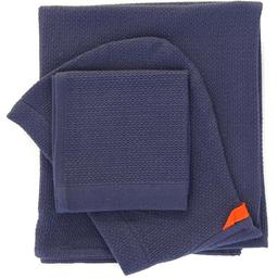 Комплект полотенец Ekobo Bambino Baby Hooded Towel and Wash Cloth Set, темно-синий, 2 шт. (68845)
