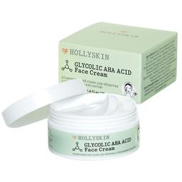 Відновлювальний крем для обличчя Hollyskin Glycolic AHA Acid Face Cream з гліколевою кислотою, 50 мл