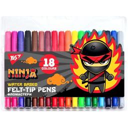 Фломастери Yes Ninja, 18 кольорів (650532)