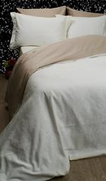Комплект постельного белья Deco Bianca JK16-02 Krem, жаккардовый сатин, евростандарт, бежевый, 6 предметов (2000008474528)