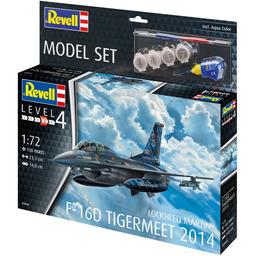 Сборная модель Revell Набор Самолет F-16D Tigermeet 2014, уровень 4, масштаб 1:72, 130 деталей (RVL-63844)