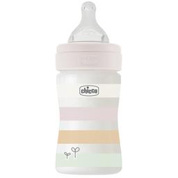 Пляшечка для годування Chicco Well-Being Colors, з силіконовою соскою 0м+, 150 мл, рожева (28611.11)