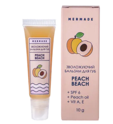 Бальзам для губ Mermade, увлажняющий, Peach Beach SPF6, 10 мл (MRL0010)