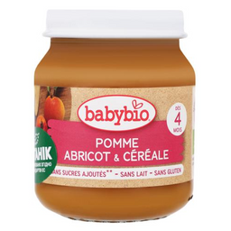 Із терміном придатності до 10.06.2023 Пюре органічне Babybio з яблука, абрикосу та злаків, 130 г