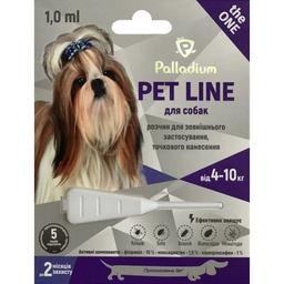 Краплі на холку Palladium Pet Line The One від бліх, кліщів та гельмінтів для собак 4 - 10 кг 1 мл