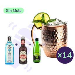 Коктейль Gin Mule (набор ингредиентов) х14 на основе Bombay Sapphire