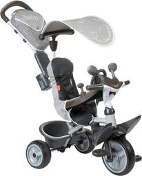 Трехколесный велосипед Smoby Toys Комфорт с козырьком и багажником, серый (741202)