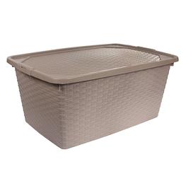 Ящик пластиковый с крышкой Heidrun Intrigobox, 40 л, 59х39х26 см, коричневый (4512)