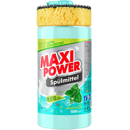 Средство для мытья посуды Maxi Power Ментол с губкой, 1 л