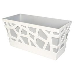 Вазон Idel Flowerbox, 40 см, серый с белым (730034)