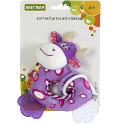Погремушка Baby Team з прорезывателем Коровка (8515_фіолетова корівка)
