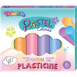 Пластилин классический CoolPack Пастель, 6 цветов (84972PTR)