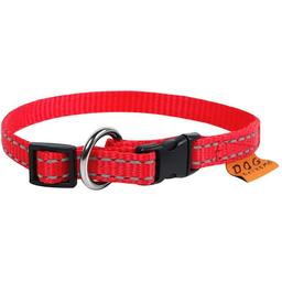 Ошейник для собак Dog Extremе, нейлоновый, регулируемый, 23-35х1,5 см, красный