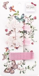 Заколки для волос Lukky, Розовые цветочки, 10шт. (18543)