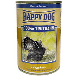 Вологий корм для собак Happy Dog Dose 100% Truthahn, з індичкою, 400 г (6000664)