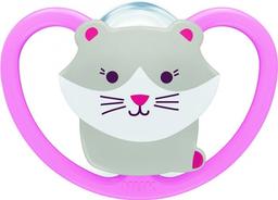 Силіконова пустушка Nuk Space Кішка, 0-6 міс., рожевий (3952332)