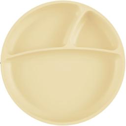 Тарелка секционная MinikOiOi Portions Mellow Yellow, на присоске, силиконовая (101050006)