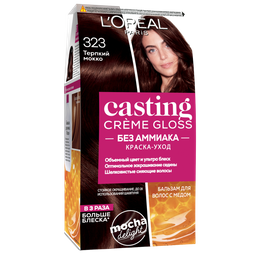 Краска-уход для волос без аммиака L'Oreal Paris Casting Creme Gloss, тон 323 (Черный шоколад), 120 мл (A5776376)