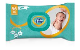 Вологі серветки Evy Baby Soft, 56 шт.