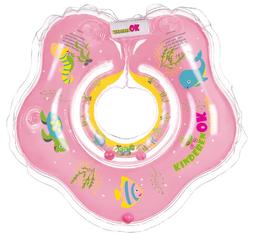Круг для купания KinderenOK Baby Sea, с погремушкой, розовый (210319)