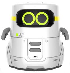 Умный робот AT-Robot с сенсорным управлением и обучающими карточками, украинский язык, белый (AT002-01-UKR)