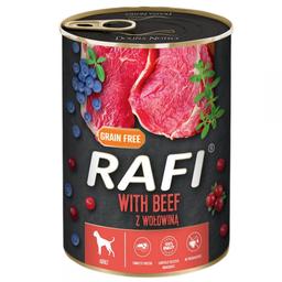 Вологий корм для собак Dolina Noteci Rafi паштет з яловичини з чорницею та журавлиною, 400 г (DN250-304906)