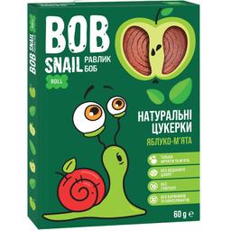 Фруктові яблучні цукерки Bob Snail з м'ятою 60 г