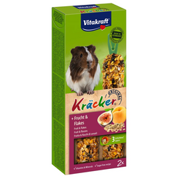 Ласощі для морських свинок Vitakraft Kracker Original + Frucht & Flakes, фрукти та пластівці, 2 шт., 112 г (25155)
