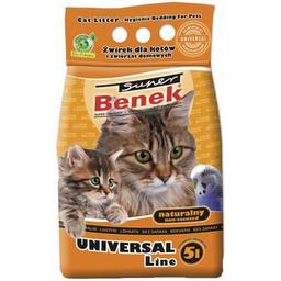 Бентонитовый наполнитель для кошачьего туалета Super Benek Universal натуральный 5 л