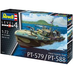 Сборная модель катера Revell Patrol Torpedo Boat PT-579 / PT-588, уровень 4, масштаб 1:72, 176 деталей (RVL-05165)