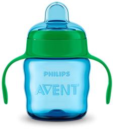Чашка-непроливайка Philips Avent с мягким носиком, 6+ мес, голубой, 200 мл (SCF551/05)