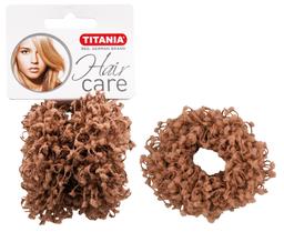 Набір об'ємних резинок для волосся Titania, 2 шт., коричневий (7878)