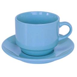 Чашка з блюдцем Оселя, 250 мл, синій (24-267-002/1)