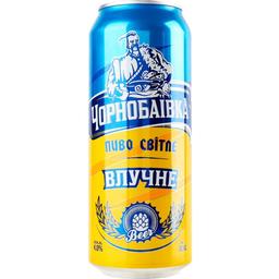 Пиво Чорнобаївка Влучне, світле, фільтроване, 4%, 0,5 л, з/б